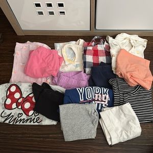 Bundle of 7 girls summer outfits size 6-6x, total of 14 PIECES!!! ☀️🕶️